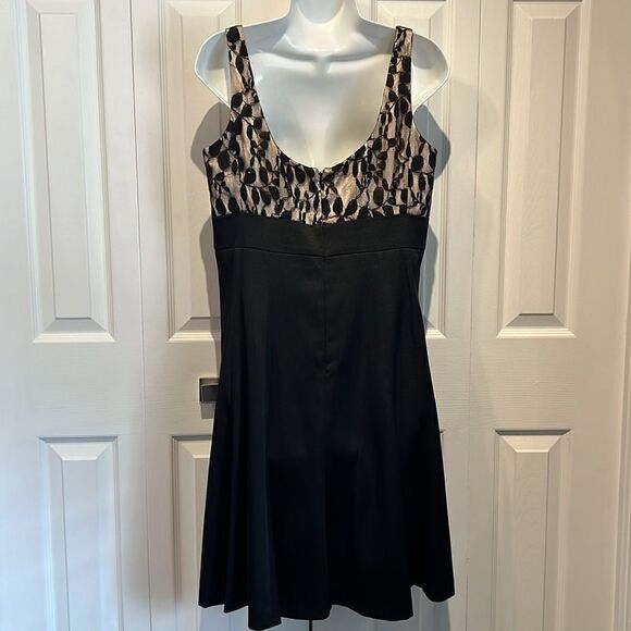 Jones New York Black/ Nude Lace‎ Sleeveless Empire Waist  Dress Sz 12 Nwt - Picture 6 of 14